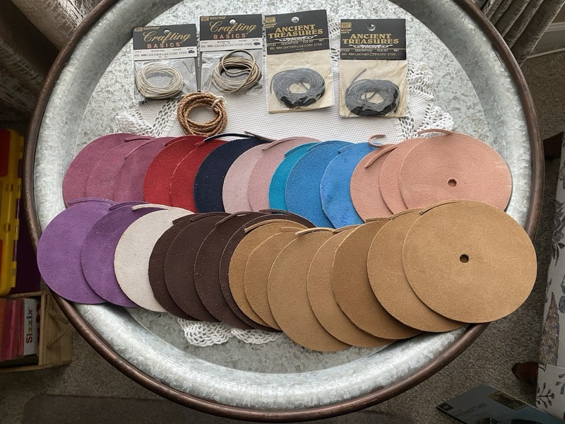 CORD & SUEDE CIRCLES For JEWELRY MAKING -Cut Your Own Suede Lacing or EARRINGS