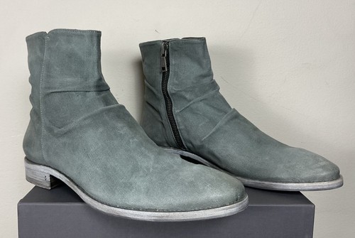 Stivali John Varvatos Collection Morrison Sharpei In Pelle Scamosciata Nera - Uomo Taglia 12