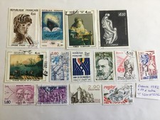 France 1982, lot de 14 timbres différents entre YT 2210 et 2236