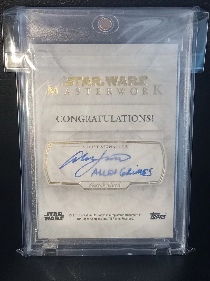 2019 Topps Star Wars Masterwork 1/1 Kylo Ren Sketch Card By Allen Grimes Art - Image 3 of 3