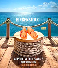 Birkenstock Arizona EVA Slide Sandals Creamiscle Womens 6/37 Worn Once - Mint