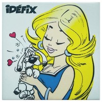 Dekorativer Magnet Magnet Asterix, Falbala Und Idefix Herzen (79X55Mm)