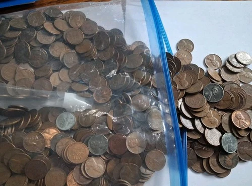 1000 Lincoln Wheat Penny's From The Forties And Fifties