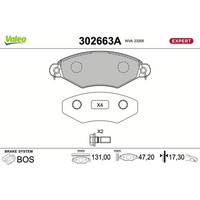 Valeo 302663A Bremsbelagsatz FüR Peugeot 306 7A 7C N3 N5 7B
