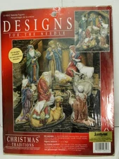 Janlynn Designs for the Needle - Christmas Nativity Figures Set of 10 New Sealed