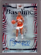 SPUD WEBB 2025-26 Topps Finest Red & Black Vapor Refractor Autograph Auto #09/10