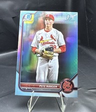2022 Bowman Draft Chrome 1st Sky Blue Pete Hansen #BDC-128 Cardinals