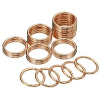 20 StüCk Metall-O-Ringe 20 Mm / 0,8 Zoll O-Ring-Schnalle Aus Zinklegierung, Gold