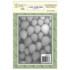 Lisa Horton Crafts Embossing Folder 5"X7"-Celebration Balloons