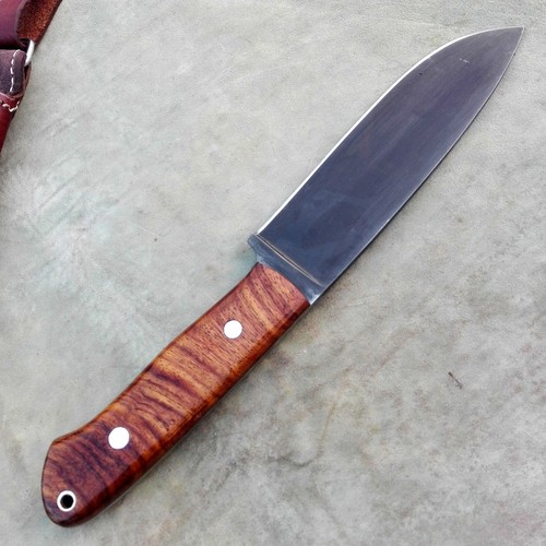 11 INCH HANDMADE 1095 H.C STEEL HUNTING CAMPING BUSHCRAFT KNIFE WOOD HANDLE - Picture 8 of 10