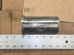 Aluminum Collared Broach Bushing - 2.900" x 2.435" x 4.875"L - 0.575" Slot Width