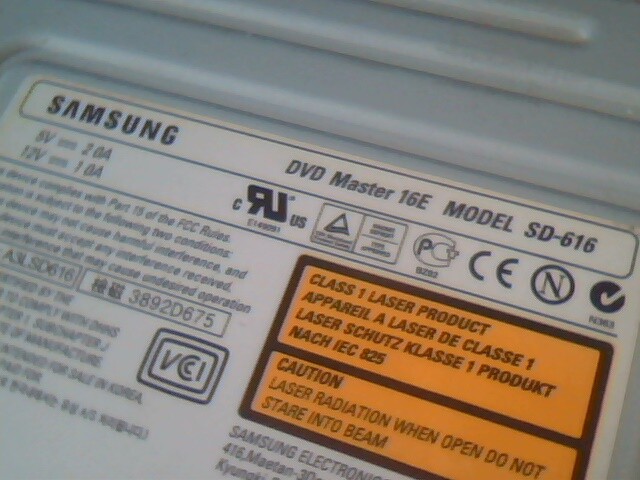 Samsung DVD Master CD Drive SD-616 616FS05 Ver F SD616FEB | eBay