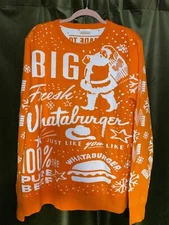 Whataburger Christmas Sweater- Large- 100% Acrylic