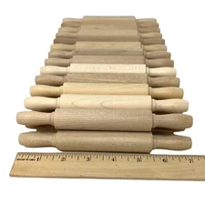 1- 7" Wood Rolling Pin Kids Birthday Painting Activity Play Dough Rolling Pin