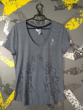 Great Britain Jersey Olympic Games Shirt Gray Adidas Cotton Woman Size L ig93