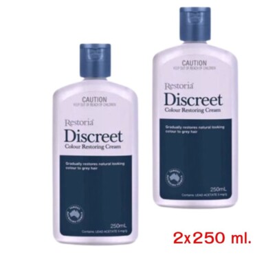 1x250ml Restoria Discreet black hair styling cream,white hair to black natural