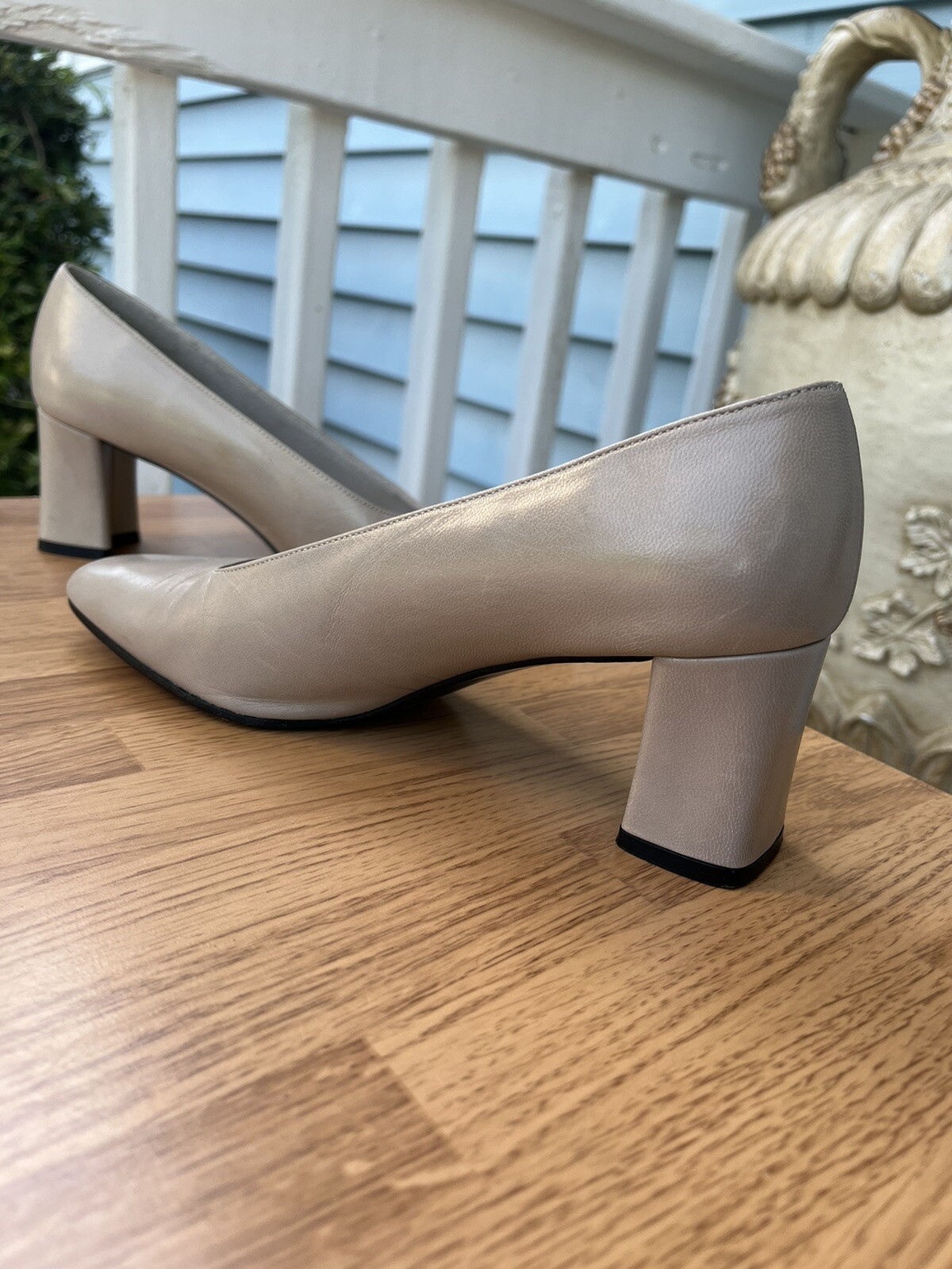 Stuart Weitzman Brown Block Heel Shoes Women's Size 5 eBay
