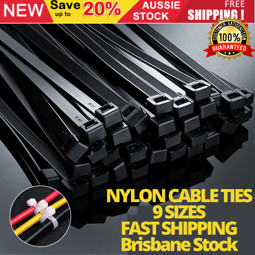 Cable Ties Zip Ties Nylon UV Stabilised Bulk Discount Black Cable Ties