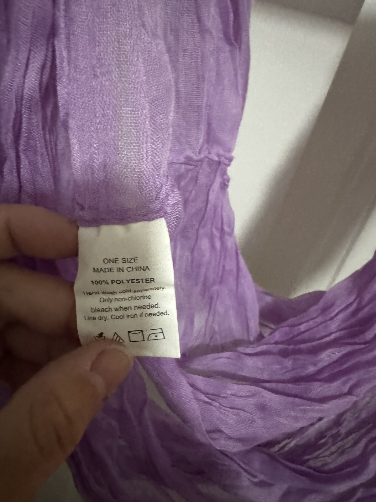 Lightweight Lavender Infinity Loop Scarf - image 3