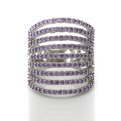 Umwerfend Cubic Zirkonia Nine Line Riesiges Hochzeit Damen Ring Variant Color - Bild 40 von 129