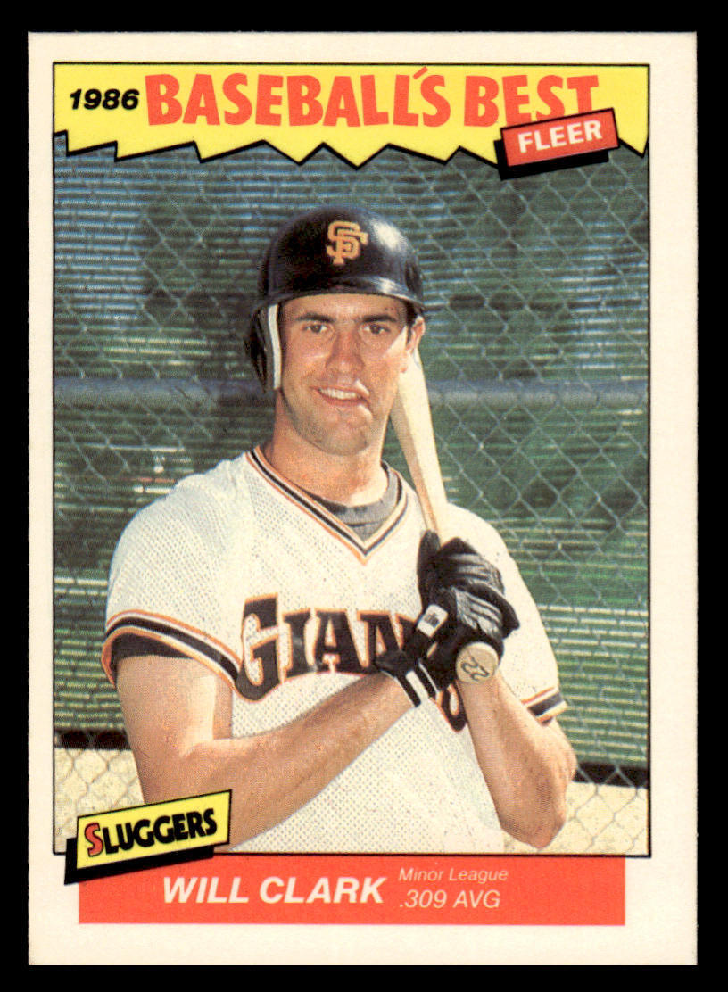 1986 Fleer Baseball's Best Sluggers vs. Pitchers #6 Will Clark