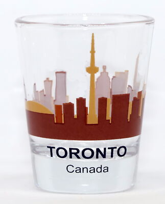 TORONTO CANADA SUNSET SKYLINE SHOT GLASS SHOTGLASS