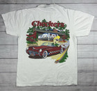 Vintage Checkers Fast Food Restaurant Promo T Shirt Size Medium Jerzees Flaws