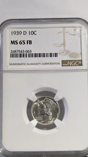 1939-D 10c  NGC MS65 FB - 2687543-063