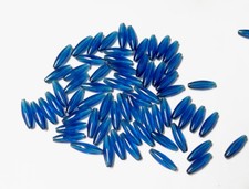 Dk Sapphire Spaghetti Craft Beads 19x6mm 200pc Made in the USA