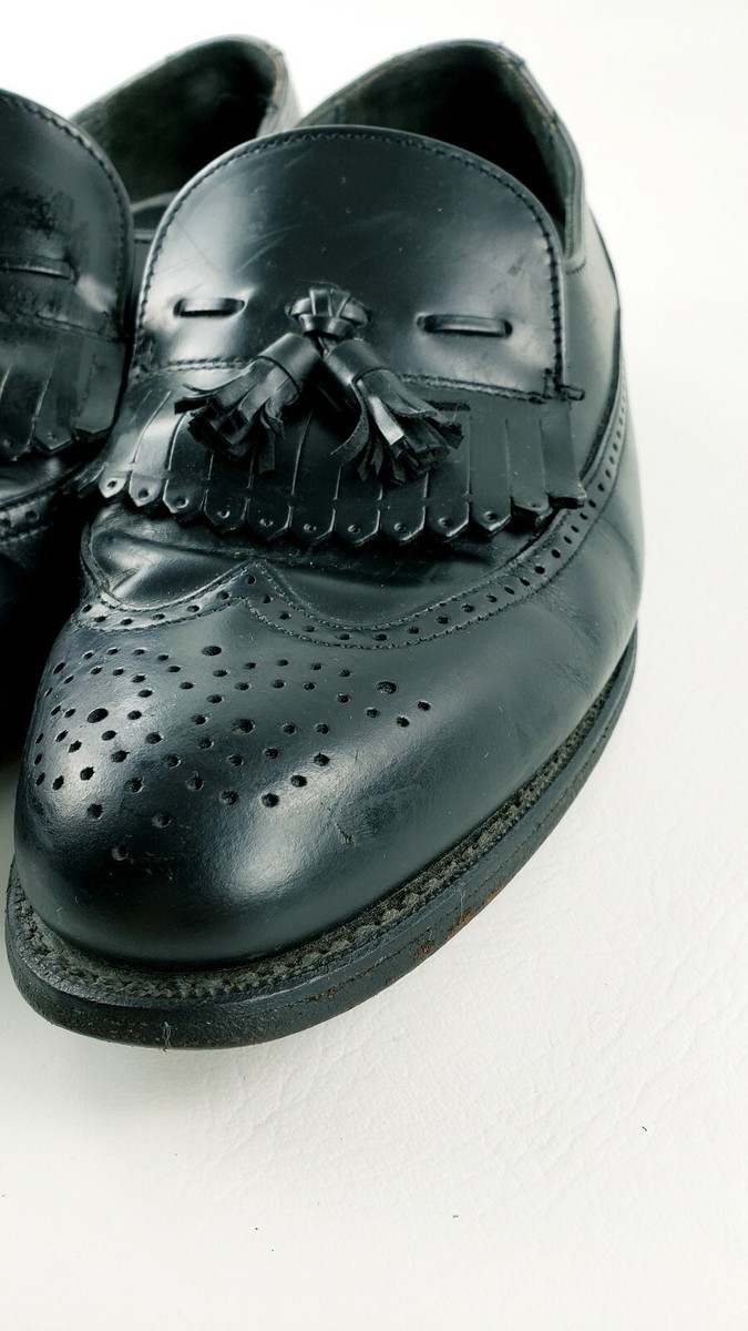 Dexter Mens Black Leather Tassel Wingtip Loafer Dress‎ Shoes Made in USA Sz 10.5 Dexter Wingtip Solid Dress Shoes for Men for sale | eBay main image 2