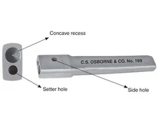 C.S. Osborne # 169 Professional Tinners Rivet & Burr Hand Setter : CHOOSE SIZE