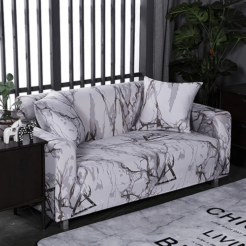 Printed Slipcover Sofa Covers Spandex Stretch Couch Cover Furniture Protector - Picture 17 of 89