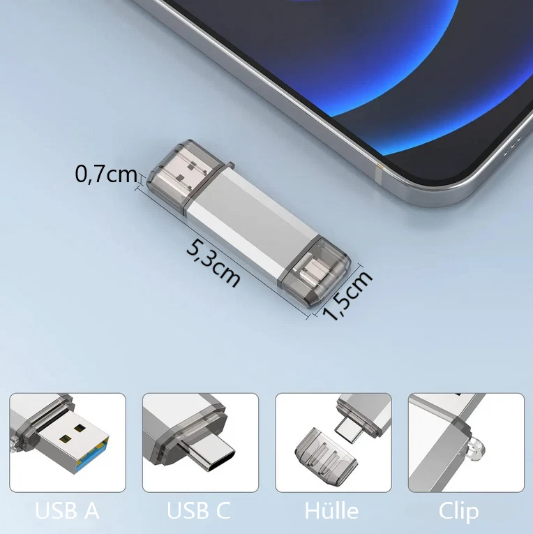 USB Stick 1TB 512 GB 256 GB 128 GB 64GB 32GB 16GB 8GB 4 GB 2.0 3.0 Usb Typ C OTG - Bild 3 von 4