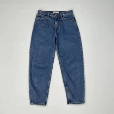 Abercrombie & Fitch Jeans Womens 27 4S Blue Pleated 80s Mom Ankle High Waisted