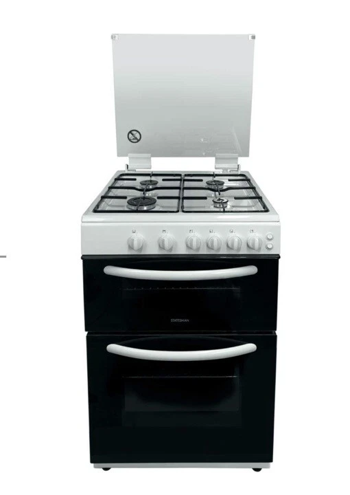 60cm white gas cooker on sale with glass lid