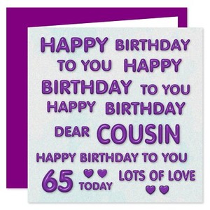 Chere Cousine Joyeux Anniversaire Carte Ages 11 100 Ans Parfait Violet Ebay