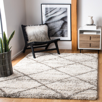 SAFAVIEH Hudson Shag Collection SGH281J Grey / Beige Rug