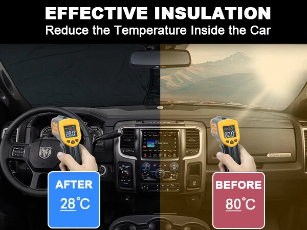 Cubierta de visera plegable bloque UV para parabrisas Ram 2500 3500 2010-2024 Foto 3 de 4