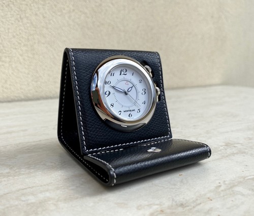 orologio sveglia tavolo Montblanc table clock wake up travel time 7056 |  eBay