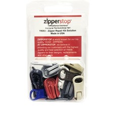 Zipper Repair Kit Solution YKK 5 Molded Reversible Fancy Pulls Vislon sliders