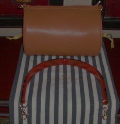 NWOT Lele Sadoughi Camel Handbag W/Tortoise Hard Handle