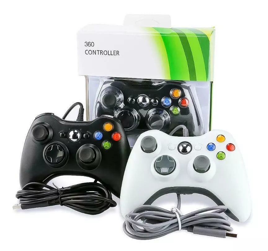 *BOXED* WHITE BRAND NEW USB WIRED CONTROLLER FOR XBOX 360 PC WINDOWS UK  SELLER