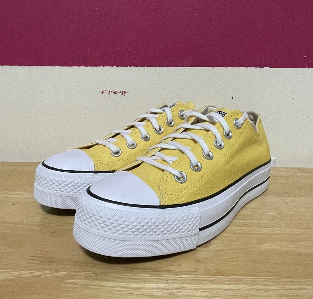 explotar Sueño Grupo Converse CT All Star Lift OX Womens 568627C Butter Yellow Canvas Shoes Size  7 | eBay