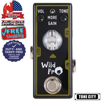 Tone City Wild Fro Distortion  Guitar Effect Pedal True Bypass Canadian Stock