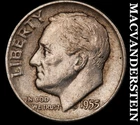 1955 Roosevelt Dime- Silver- Scarce Better Date No Reserve #J7133