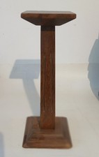 Vintage Oak Shop Display Stand Column Plinth 1930s 30cm Tall