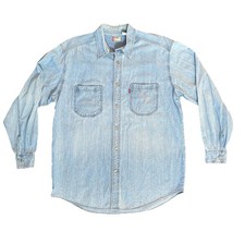 Levi's Vintage Red Tab Denim Button Down LS Shirt Men  s M Light Wash Blue Jean
