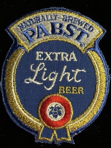 PABST EXTRA LIGHT BEER PATCH - 3" X 4" - UNUSED - NEW OLD STOCK
