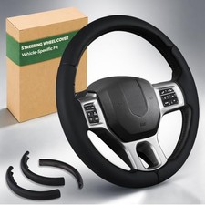 Steering Wheel Cover for Dodge RAM 1500/2500/3500/4500 2012 Black Leather