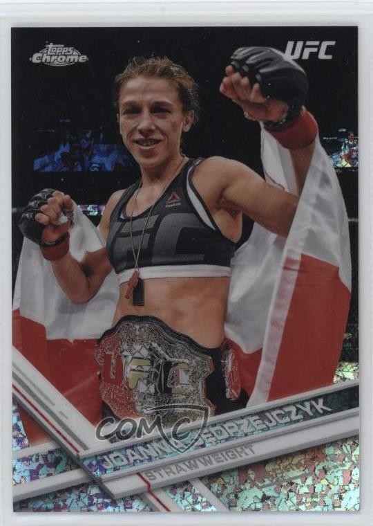 2017 Topps Chrome UFC Diamond Refractor Joanna Jedrzejczyk #53 1qt